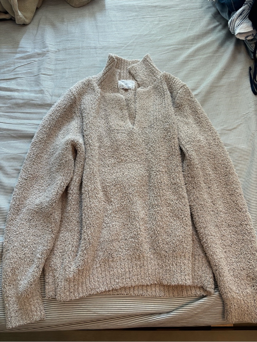 Absolutely Plush Cowl Sweater in Light Taupe
